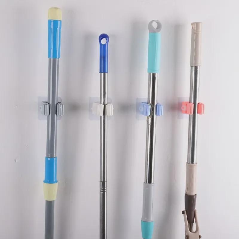 Punch-Free Strong Load-Bearing Wall Mount Mop & Broom Holder Clip