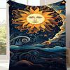 1pc Beautiful Sky And Sun Print Blanket, Soft Warm Throw Blanket Nap Blanket For Couch Sofa Office Bed Camping Travel