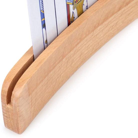 Poker Card Stand High Stability Smooth Edge Curved Shape Non-Slip Base Burr Free Reusable Playing-Card Holder Hands-Free Poker Stand Home Supplies