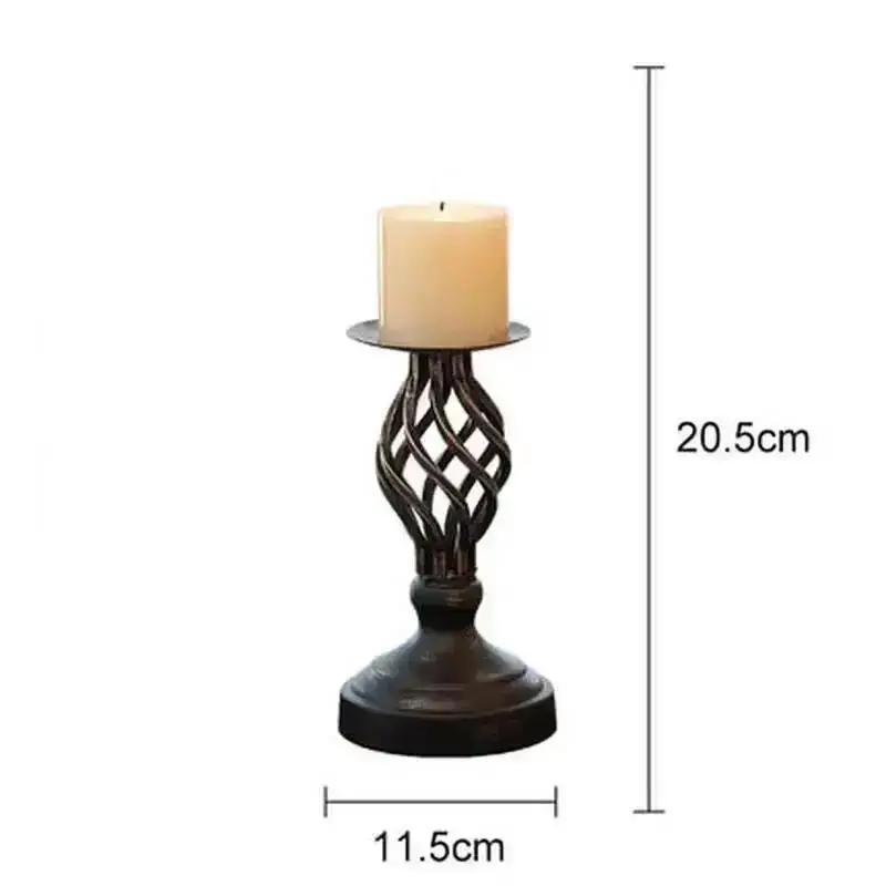 European-style American Cafe Candle Holder Wedding Candlelight Dinner Props Table Decorations Retro Candlestick Decoration