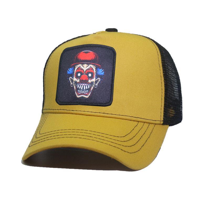 Trendy Fashionableable Clown Embroidery Stitched Baseball Cap For Men And Women, Backless Hip-Hop Hat, Summer Breathable Mesh Sun Gorras Unisex Str