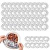 50Pcs Reusable Aluminum Foil Bowl Cover Heat Insulation And Heat Preservation Food Grade Oven Takeaway Picnic Food Covers