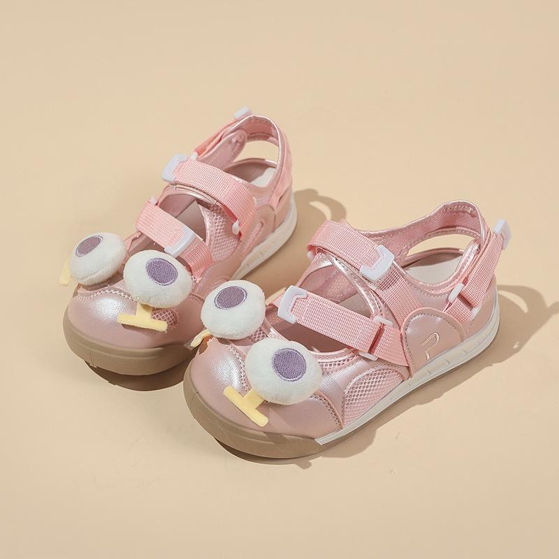 

2025 new Velcro little white shoes women s summer new hollow sandals niche design puff breathable board shoes tide 40 розовый