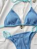 2024 Sexy Bikini with Toothpick Fabric - European and American Style Split Swimsuit