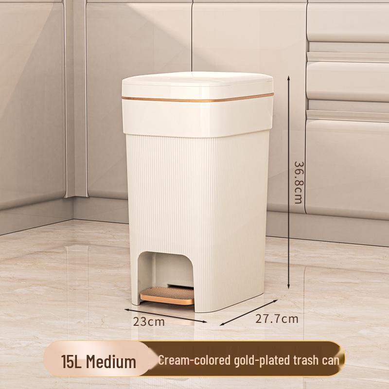 Pedalstyrd soptunna med lock för hemmabruk: Badrum, Kök, Sovrum