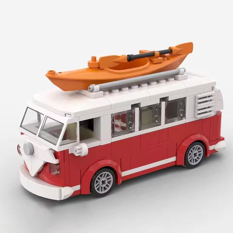 Technisches Auto T1 MOC Wohnmobil Fahrzeugmodell Bausteine Kindergeschenke Stadtauto Spielzeug Festival Party Geschenke