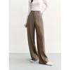 PEACEBIRD Women's Autumn High-Waisted Pleated Wide-Leg Pants