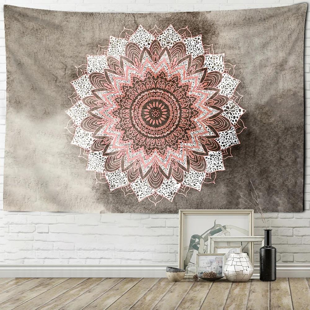 Tapiserie cu mandala indiană, agățată pe perete, covor de plajă cu nisip, pătură, cort de camping, saltea de călătorie, tapiserii de dormit boem