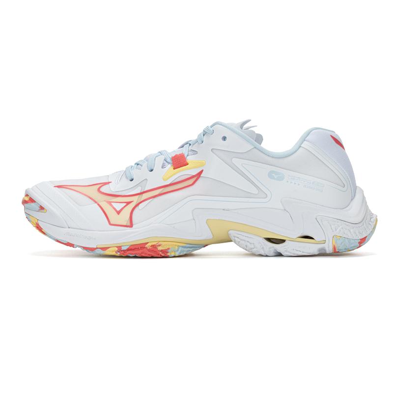 Mizuno Wave Lightning Z8 Bianco Corallo Calipso Sneakers da Donna Giallo Pallido V1GC240030