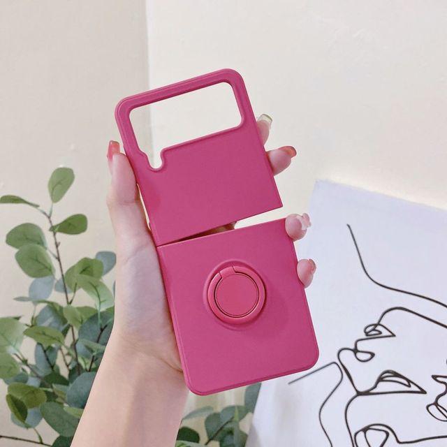 

Удобный складной чехол с матовой кожей для Samsung Galaxy Z Flip 4, чехол Flip3 с держателем, противоударная жесткая задняя крышка для Samsung Zflip4 For Z Flip 4