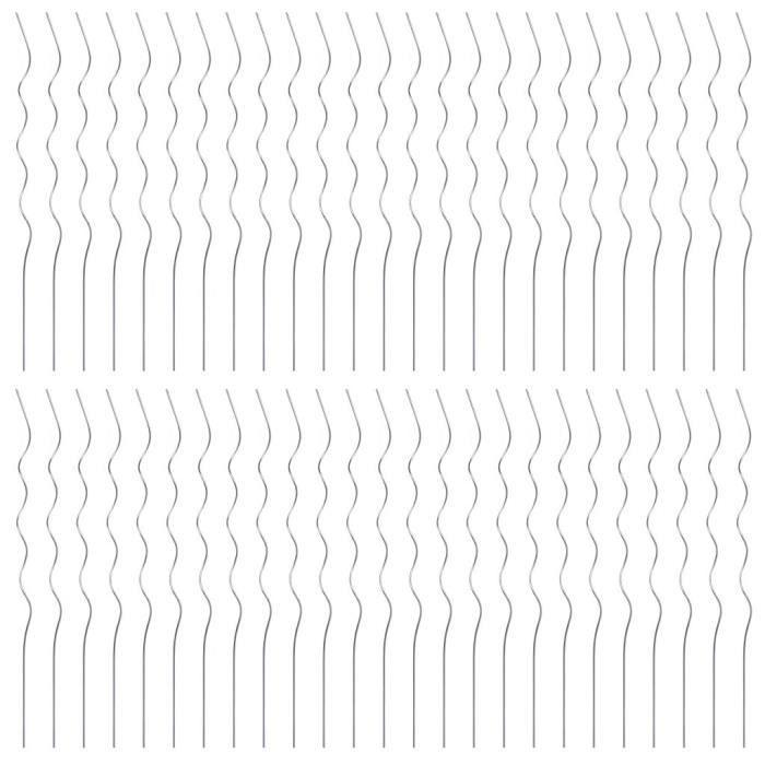 Supports de plantes - vidaXL - Spirale - Acier galvanisé - 110 cm - 50 pcs