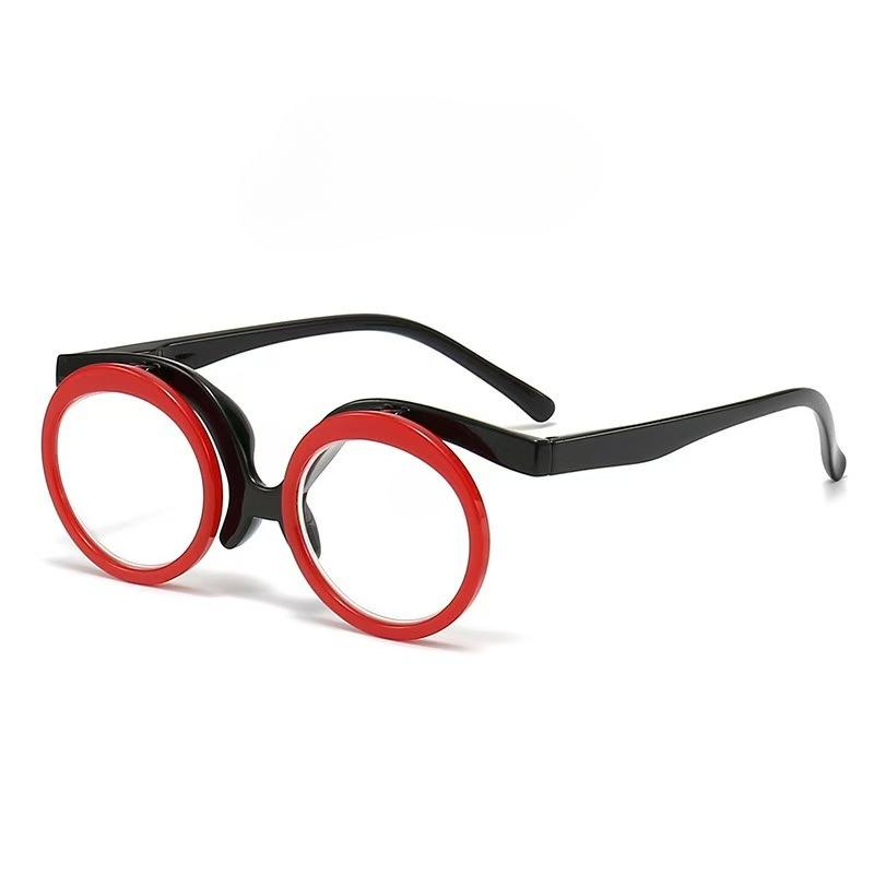 Vintage Single Piece Flip Reading Glasses Men Hyperopia Eyewear Women Fashion Makeup Reading Eyeglasses