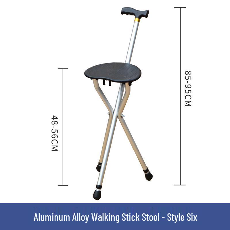 Multifunctional Aluminum Alloy Cane with Enlarged Seat Board