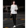 Women's French Style Polka Dot V-Neck Cotton Blouse