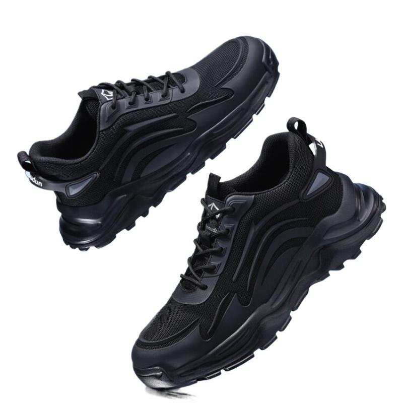 Fashion Men Safety Shoes Anti-crush Anti-puncture Breathable Wear-resistant Lightweight Anti-slip Steel-toe Protective Safety Work Shoes