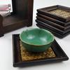 Set of 6 Rattan Coasters: Wooden Heat Insulation Pads, Thai Tea Set Display, Unique Antique Home Ornaments.