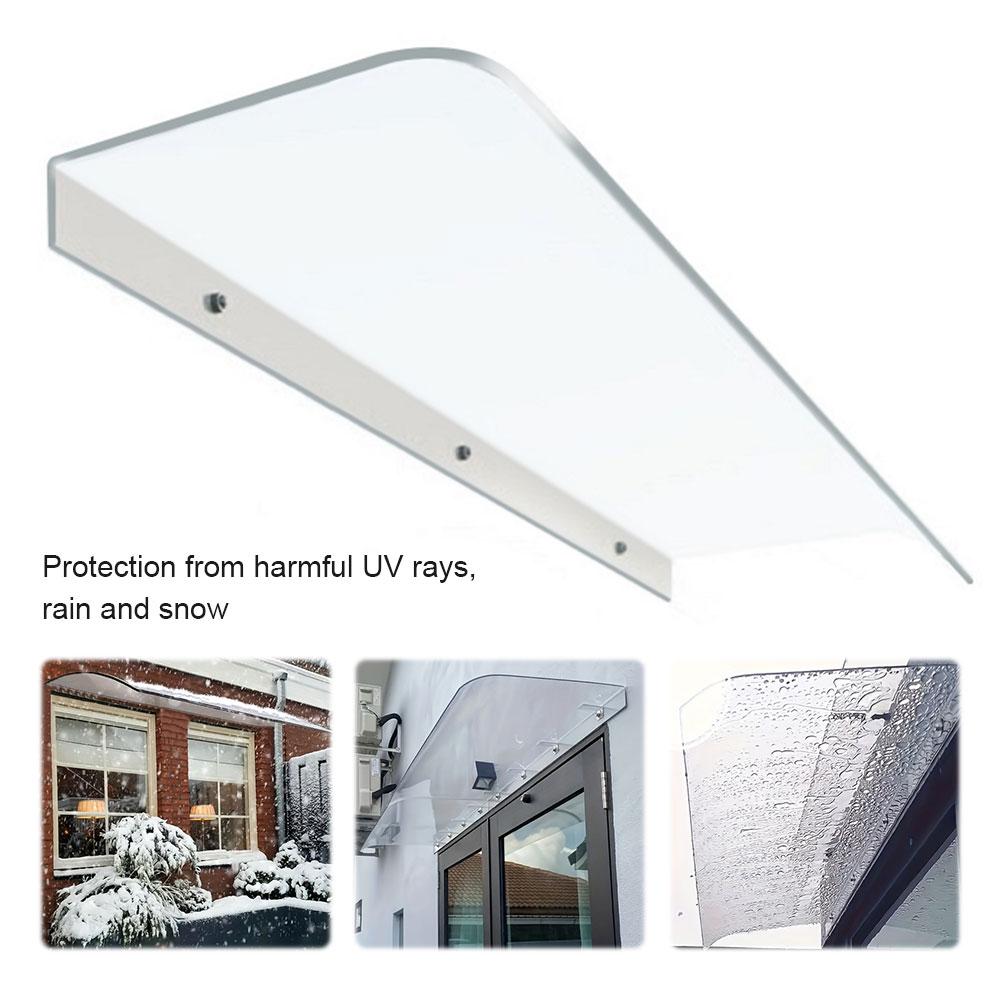 Window Door Wall Clear Canopy UV Rain Protection Transparent Invisible Rain Shelter Cover No Bracket Awning for Garden Patio
