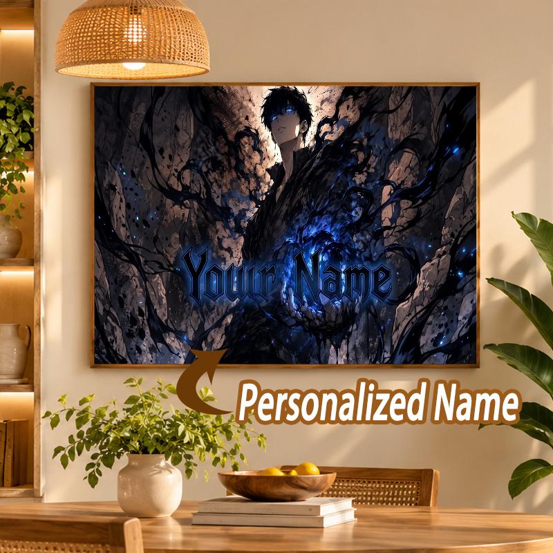 Custom Name Solo Leveling 5D Diamond Painting Personalized Full Drill Diamond Art Kit Gift