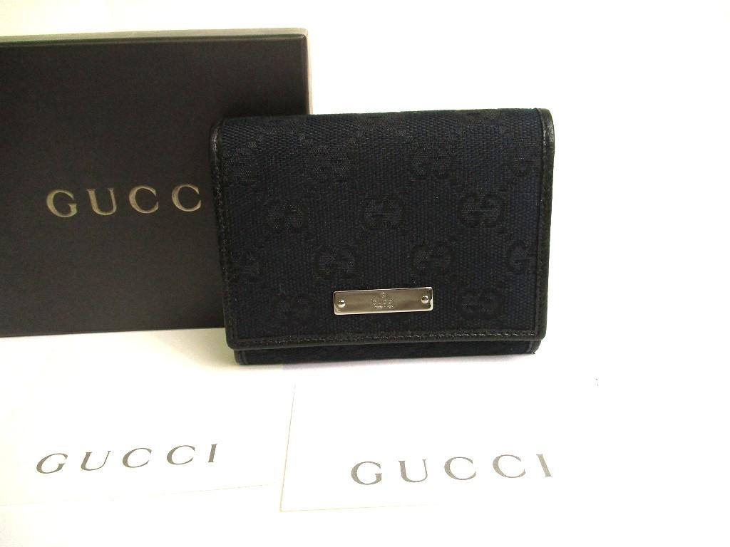 

Оригінальний GUCCI Чорний GG Канва Тримач для візиток/кредитних карток #a764 Відновлений