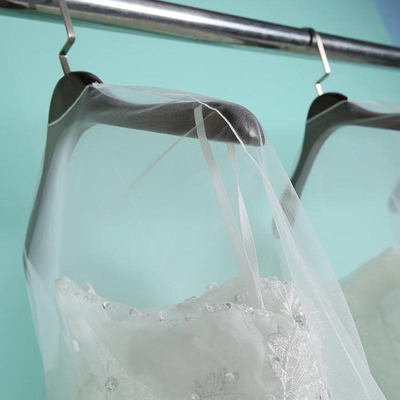 Dlouhý Průhledný Měkký Tylový Obal proti Prachu Domácí Oblečení Ochranný Obal na Svatební Šaty