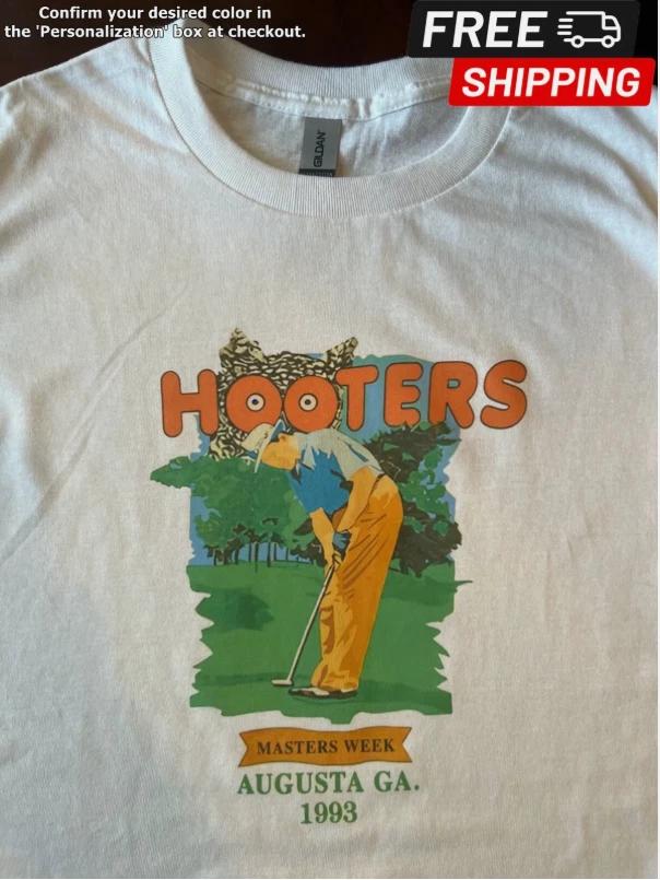 HOOTERS Неделя Мастеров 1993 Винтажный Гольф-Ти Hooters 4XL