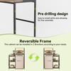 Kitchen Storage Rack Rack Mini Fridge Stand with Shelves 5-Tier Coffee Bar Table Cabinet Microwave Baker Utility Shelf for Dorm Small Bakers
