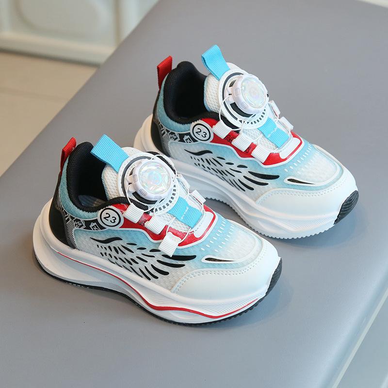 Kinder Sneakers Jungen Mädchen Freizeitschuhe Drehknöpfe Laufschuhe Weiche Sohlen Baby Mesh Schuhe Singles