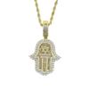 Hip Hop Star Pendant Necklace With Zirconia Crystals Gold Or Tone Chain Men