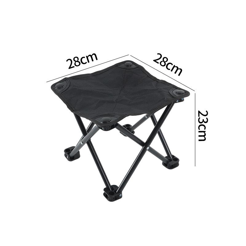Portable Folding Camping Stool Sturdy Steel Frame Durable Oxford Seat For Leisure Beach Hiking Fishing Picnic