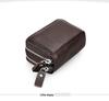 Anti-Magnetic RFID Cowhide Accordion Card & Coin Holder - Korean Style