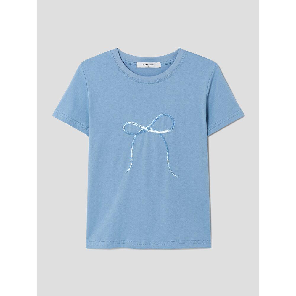 8Seconds Sequin Ribbon Short Sleeve T-Shirt Sky Blue Sky Blue/S