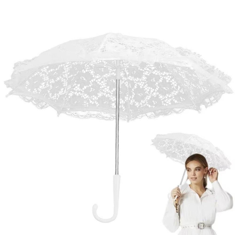 Elegant Lace Women's Lace Umbrellas Hollowed Out Wedding Decoration Props  Wedding Party Supplies