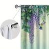 2pcs Wisteria Sinensis Printed Curtain for Home Decor - Rod Pocket Window Treatment for Bedroom, Office, Kitchen