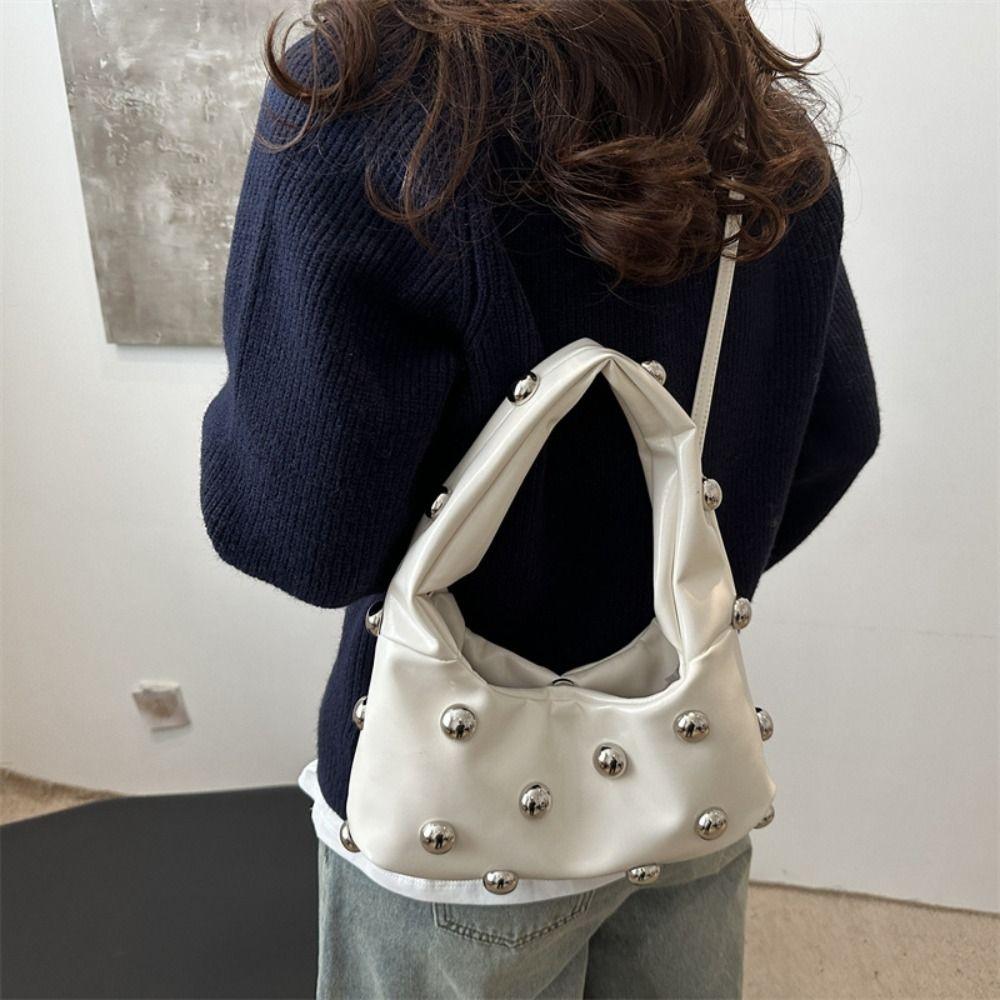Punk Style Rivet Shoulder Bag Cross Body Women's Handbag Fashion Rivet Underarm Bag Girls