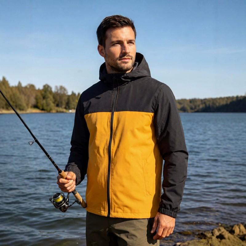 Mens Outdoor Jacket Lightweight Hiking Camping Hooded Windbreaker Sports Coat