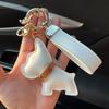 1 Piece Multi-color Leather French Bulldog Puppy Car Keychain Creative Gift Bag Pendant Ornament Cute Car Key Chain