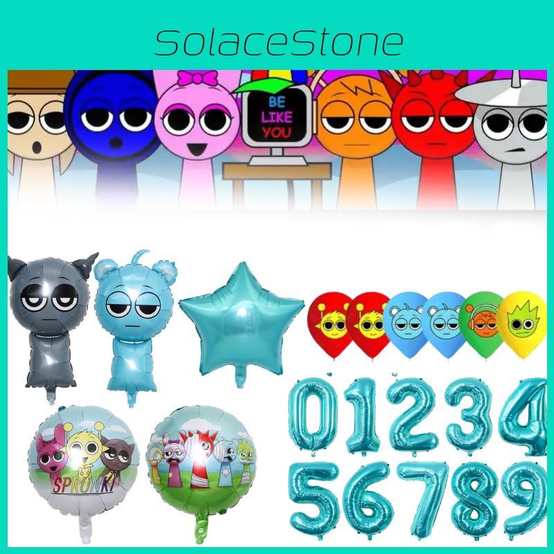 Cartoon Sprunki Foil Balloons Colorful Wedding Festival Decoration Birthday