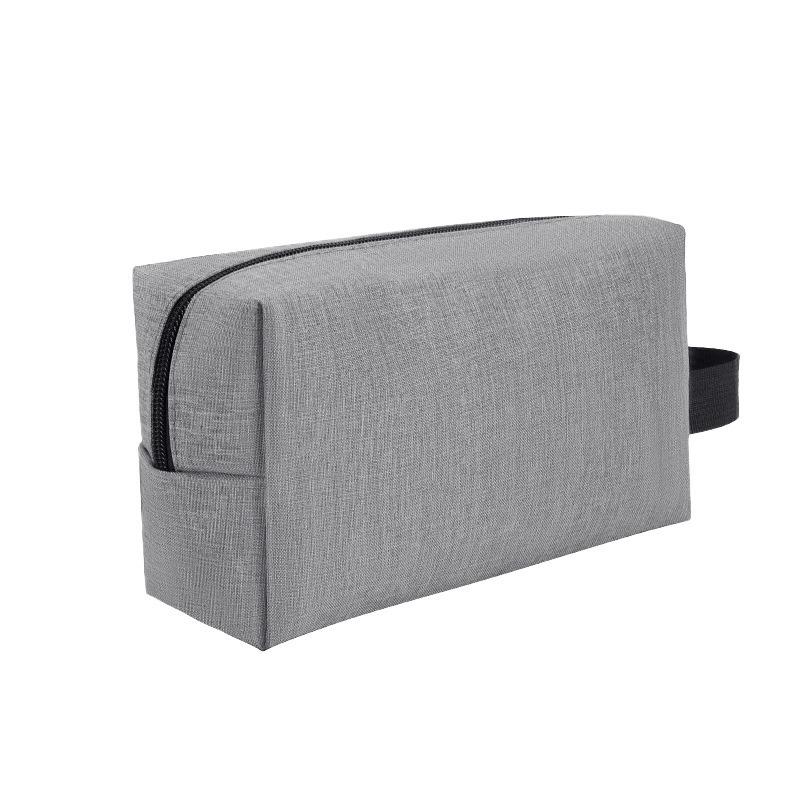 Men's Durable Large-Capacity Travel Canvas Wash Bag with Zipper