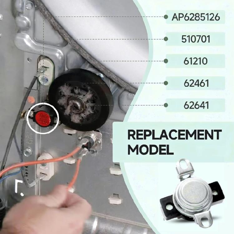 Universal Clothes Dryer High Limit Temperature Controller D510701 225F Shutoff 185F resume Strong Build
