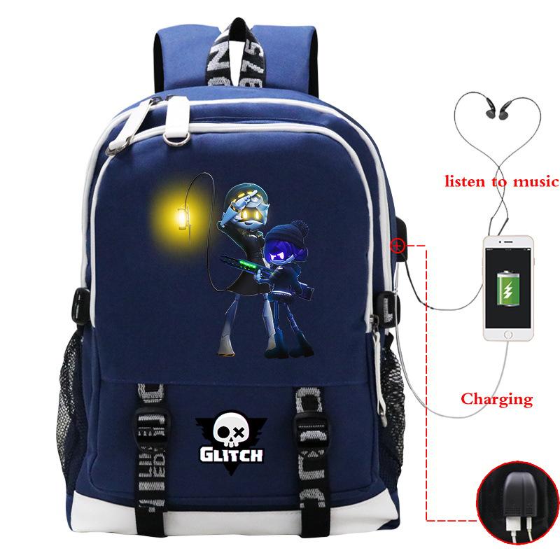 Murder Drones Peripheral Backpack USB Interface Cross-border Multifunctional Leisure Student School Bag