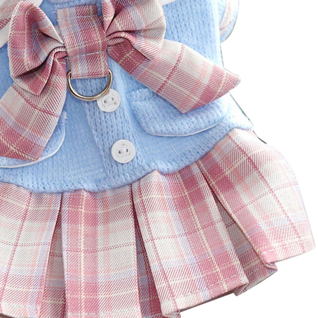 JK Kárované psí šaty Štěněcí sukně Kostýmy na psí párty Psí oblečení pro Bišonka Frisé Pomeraniana