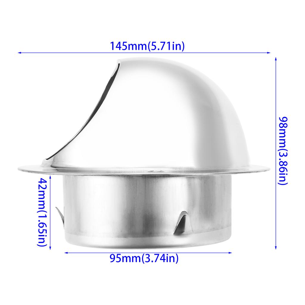 2 Stück 4/6 Zoll Edelstahl Lüftungsgitter Abdeckung für Lüftungskanäle Schutzgitter Auslass Heizungs- und Kühlungslüftungsklappe