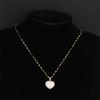Love Necklace Women'S Simple Versatile Fresh And Sweet Pearl Heart Pendant Clavicle Chain