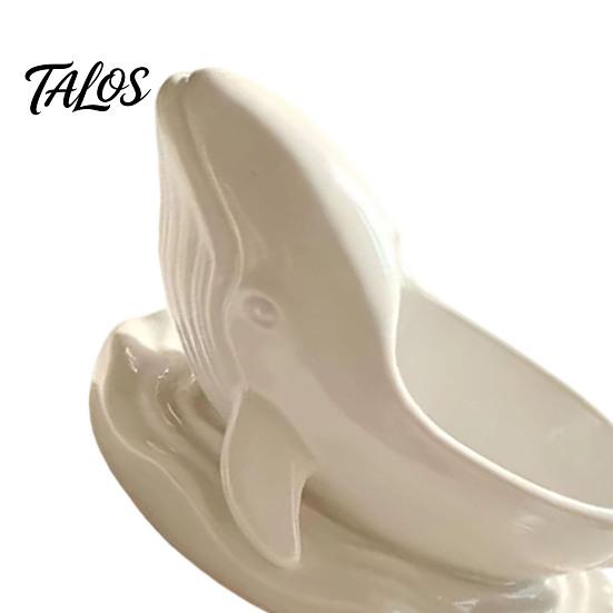 Whale Storage Tray for Jewelry Shaped Decorative Bowl, Ocean Theme Ring Earring Sturdy Sculpture Container Necklace, Candle Holder, Succulent Planter