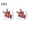 Auto Holiday Gift Ideas 2Pcs Christmas Car Headrest Covers, Elastic Printed Head Rest Cover, Funny Prints Pillow Protector for Cars, Suvs, Universal
