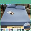 Fitted Sheet Cotton With 100 Elastic Bands Non Slip Adjustable Mattress Covers For Single Double 3pcs Sheet 2 Pillowcases