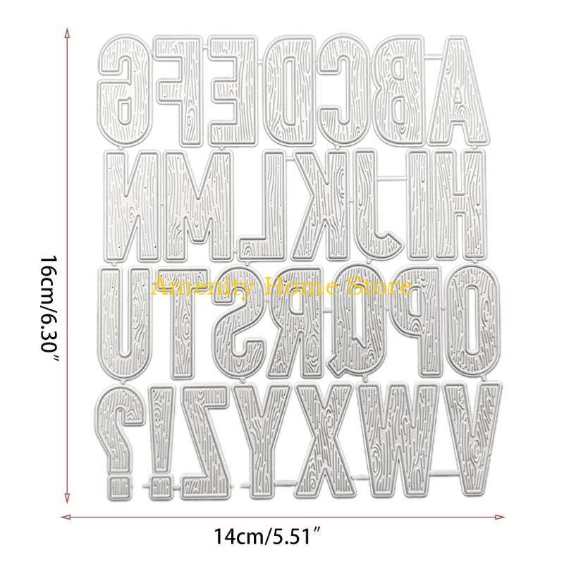 F26C Creative Letters Metal Cutting Die Art Alphabets Die Cuts Embossing Stencil for DIY Paper Crafts Photo Album Decorat
