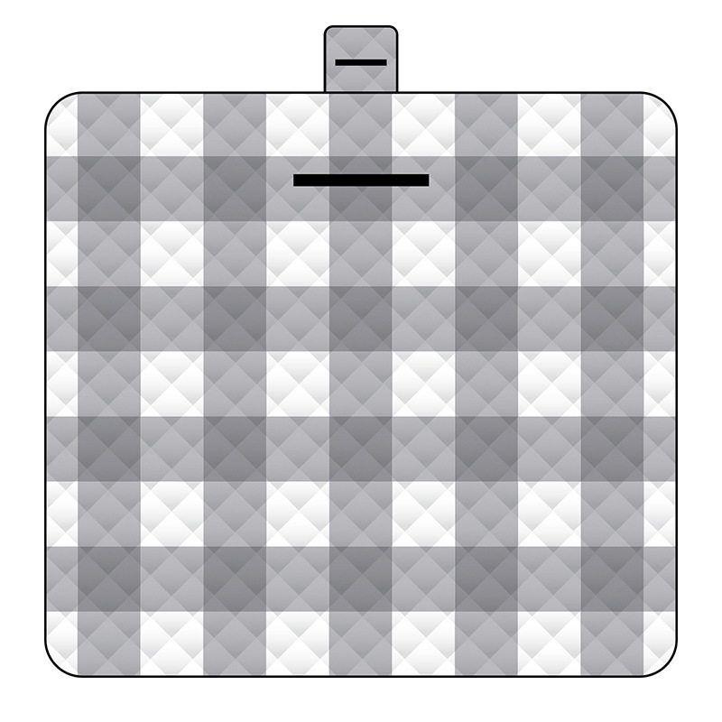 

Plaid Pattern Ultrasonic Picnic Mat Thickened Waterproof Outdoor Moisture-Proof Mat Beach Mat Picnic Cloth Camping Grass Mat Ultrasonic Gray and White Grid 150 * 200CM