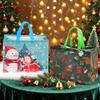 Christmas Gift Storage Decorating Prop Set 33x25x17cm Non-woven HandBags with 3D Bubble Sticker Party Souvenir Carnival Gift ZYF