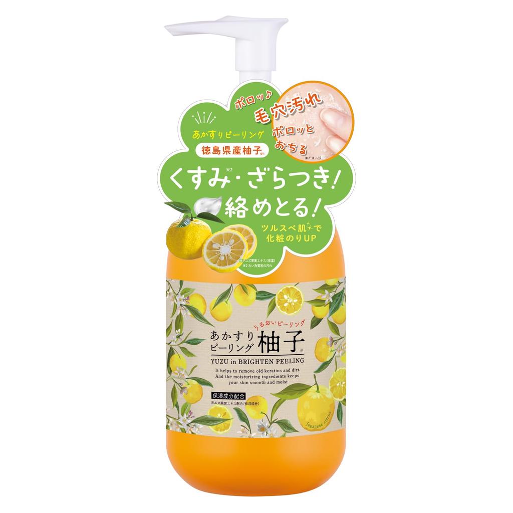 Akasuri Monogatari Yuzu Peeling Gel 290ml Contains Yuzu Fruit Type Peeling Brightens Dullness and Improves Skin (Exfoliation/Roughness/Blackhead Care)